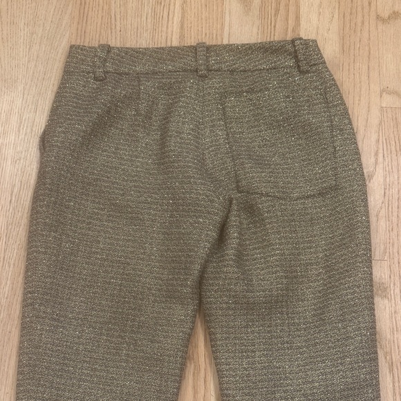 Gold Pants Diane Von Furstenberg Metallic Holiday - Picture 7 of 7